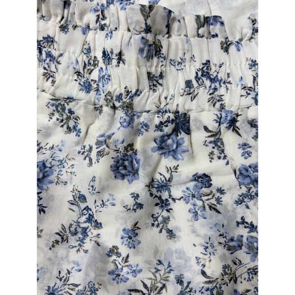 RSQ White with Blue Floral Print Tiered Skirt size XXL - Picture 3 of 6